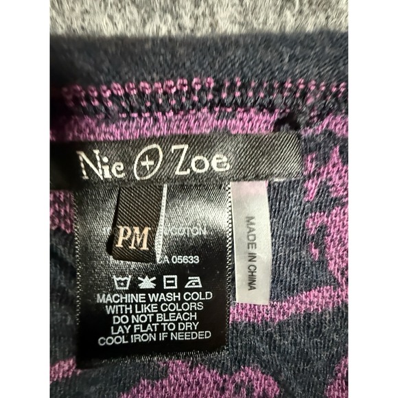 NIC+ZOE Pink and Black Long Sleeve Top - Picture 4 of 7